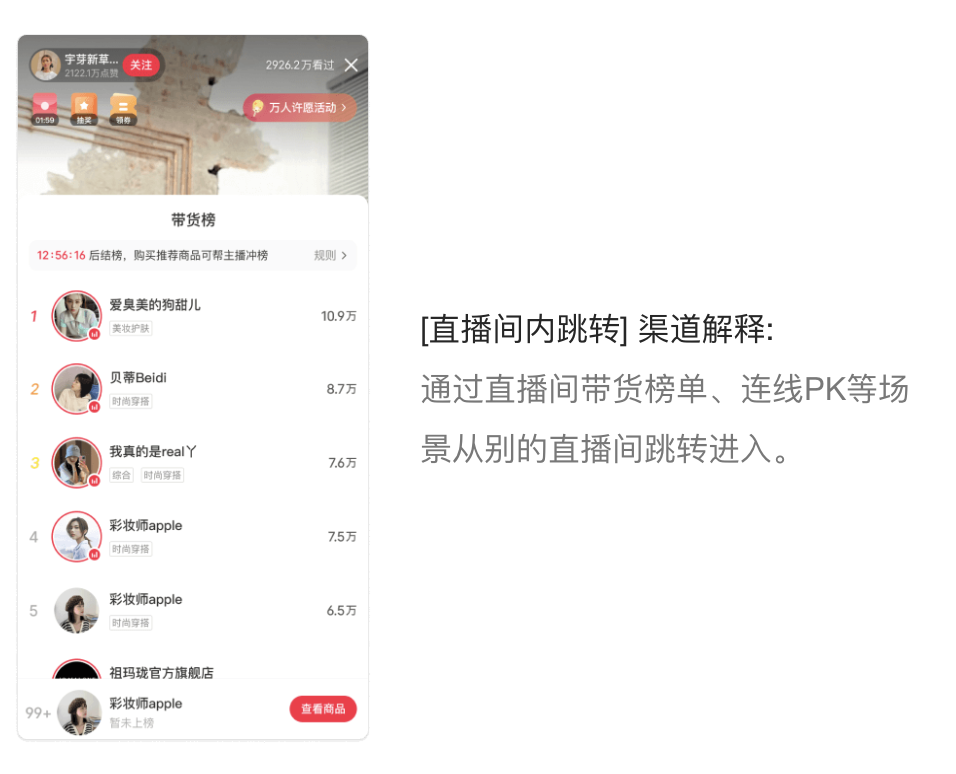 直播间跳转来源